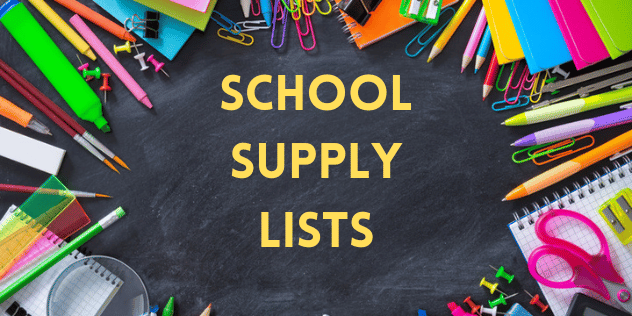  School Supply LIsts